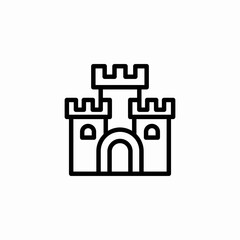 castle tower icon sign vector