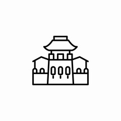 chinese wall icon sign vector