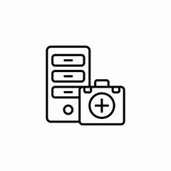 cpu support icon sign vector