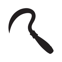 Sickle vector isolated on white background.