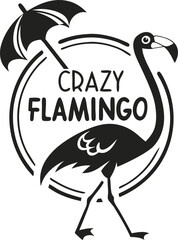 Crazy Flamingo Lady Typography Design typography Design 