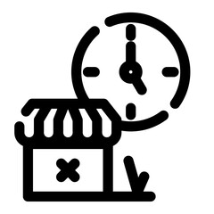 Market operation time icon
