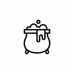 magic cauldron icon sign vector