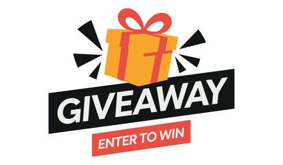 Fototapeta premium Giveaway contest design template colorful banners and social media graphics