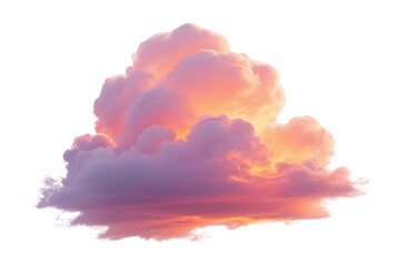 Fantasy Sunset Cloud PNG – Magical Magenta and Orange Cloud Isolated for Creative Projects