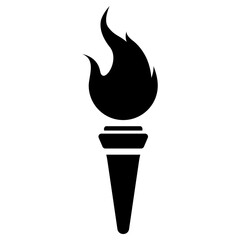 Torch icon isolated on white background
