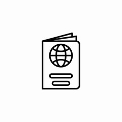 passport visa icon sign vector