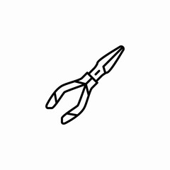 pliers tool icon sign vector