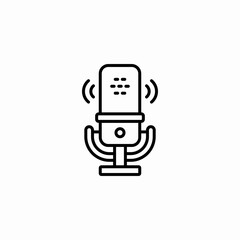 podcast live icon sign vector
