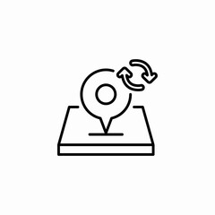 refresh location icon sign vector