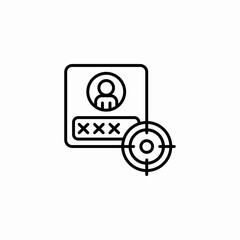 target user icon sign vector
