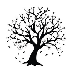 Cherry Blooming Spring Blossom Flowering Tree svg