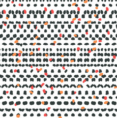 Texture in the form of small spots and circles. Some of the objects are colored.