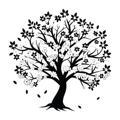 Cherry Blooming Spring Blossom Flowering Tree svg