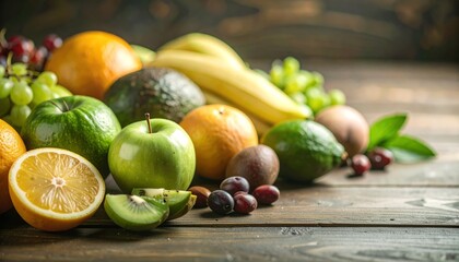 healthy lifestyle, fresh start, motivation and health concept on brown wooden background
