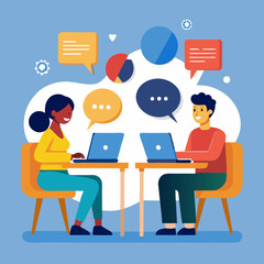 International Translation Day Vector Illustration Set on White Background