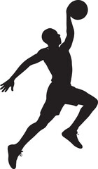 Basketball Player Dunking.Vector