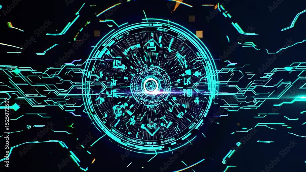 Poster Dynamic abstract motion design featuring futuristic patterns and vibrant colors