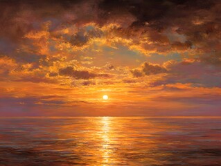 Obraz premium sunset over the sea