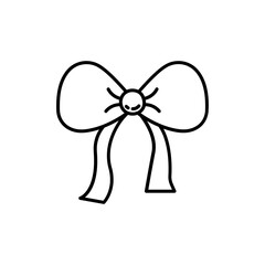 Vintage Bow Doodle Icons – Ink Ribbon Illustrations Line Art Clip Art Pack