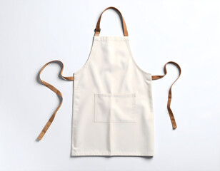 mockup of a plain apron laid flat on a clean surface