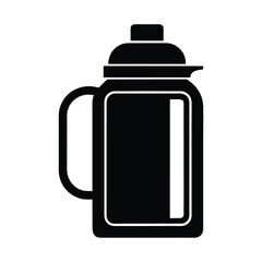 Versatile Water Bottle Vector Silhouette Icon for Hydration, Fitness, and Outdoor Adventures