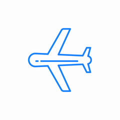 airplane front view  icon sign vector