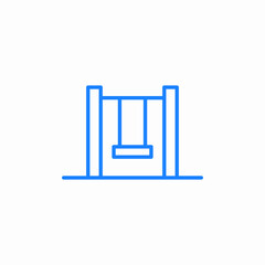 swing set icon sign vector