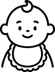 턱받이 아기 모습