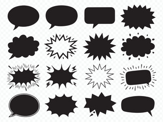 Comic speech bubble vector set