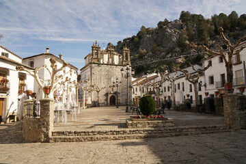 main square in the andalusian village of Grazalema   
