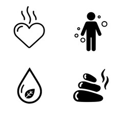 Self-Care Rituals: Scent & Water Therapy Icons