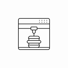 3d printer icon sign vector