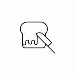 butter bread icon sign vector