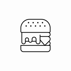 cheeseburger fast food icon sign vector