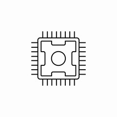 chip mechanics icon sign vector
