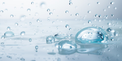 Cosmetic serum Oil drop on skin cell, Skin Repair, moisturizer, collagen serum, 3d rendering.