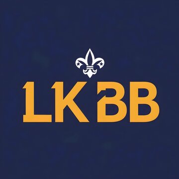 LKB B  A Modern Fleur-de-lis Monogram Logo Design