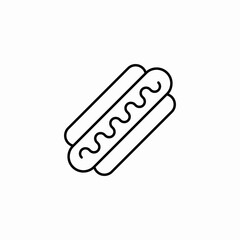 hotdog food icon sign vector