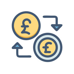 pound currency transaction icon design