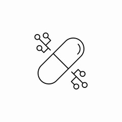 nano pill icon sign vector