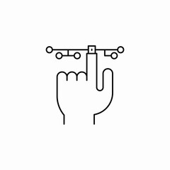 robot hand network icon sign vector