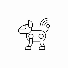robot pet icon sign vector