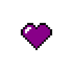 purple pixel heart 
