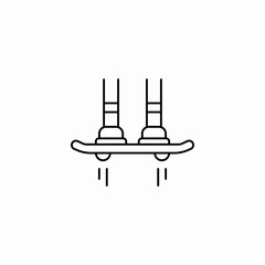 skateboard deck icon sign vector