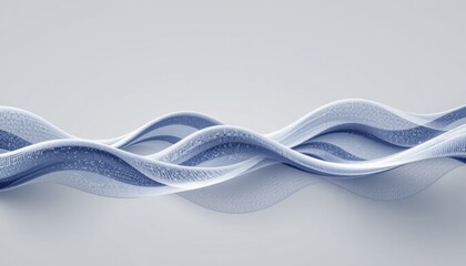 Fototapeta premium Abstract wavy lines in a soothing blue, evoking a sense of calm and fluidity