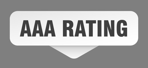 aaa rating sticker. aaa rating sign isolated on gray background
