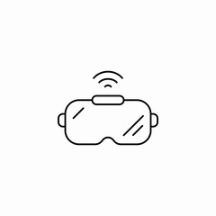 Obraz premium vr wireless glass icon sign vector