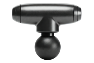 Ergonomic massage tool designed for muscle relaxation and relief isolated on a transparent background