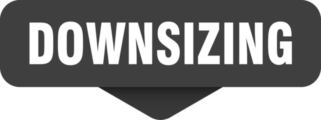 downsizing sticker. downsizing sign on transparent background